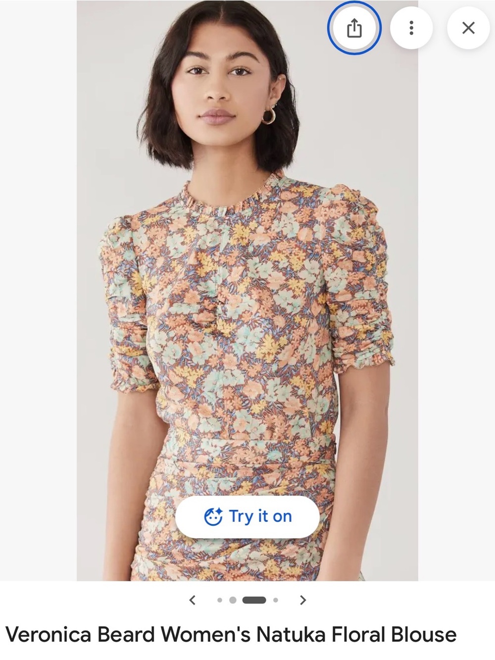 Veronica Beard Natuka Floral Blouse